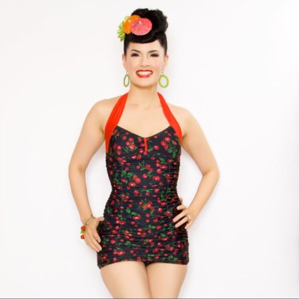 Retro Vintage Cherry Bathing Suit